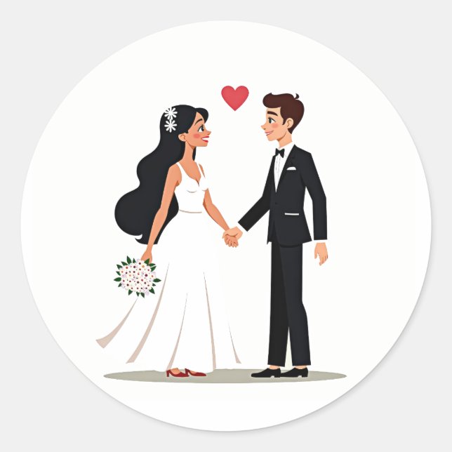 Autocollant de geste d'amour pour couples (Devant)