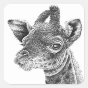 Autocollant de girafe de bébé