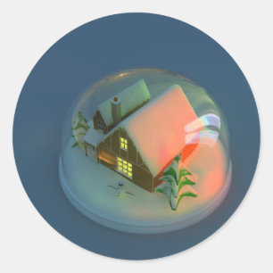 Autocollant de globe de neige de Chambre de Noël