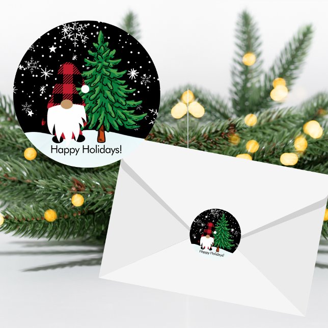 Autocollant de gnome à impression de bison de Noël (Créateur téléchargé)