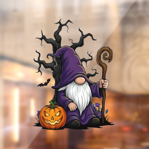 Autocollant de gnome de Halloween pour fenêtre