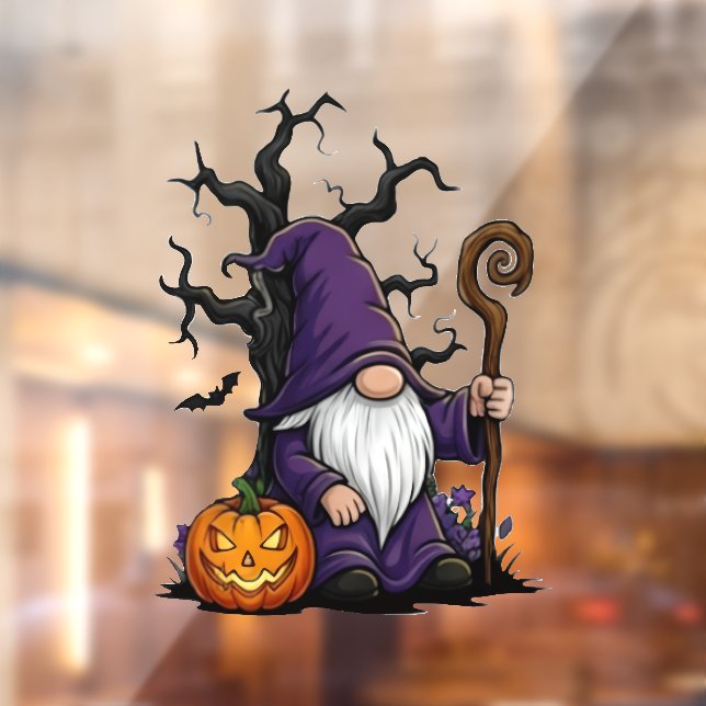 Autocollant de gnome de Halloween pour fenêtre (Feuille 2)