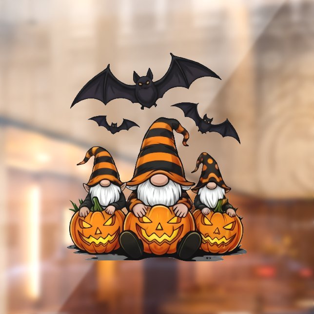 Autocollant de gnome de Halloween pour fenêtre (Feuille 2)