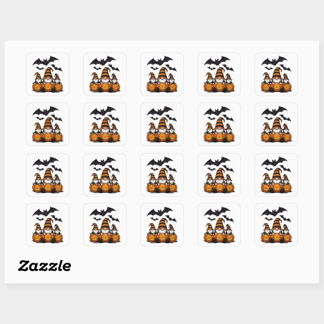 Autocollant de gnome d'Halloween (Feuille)