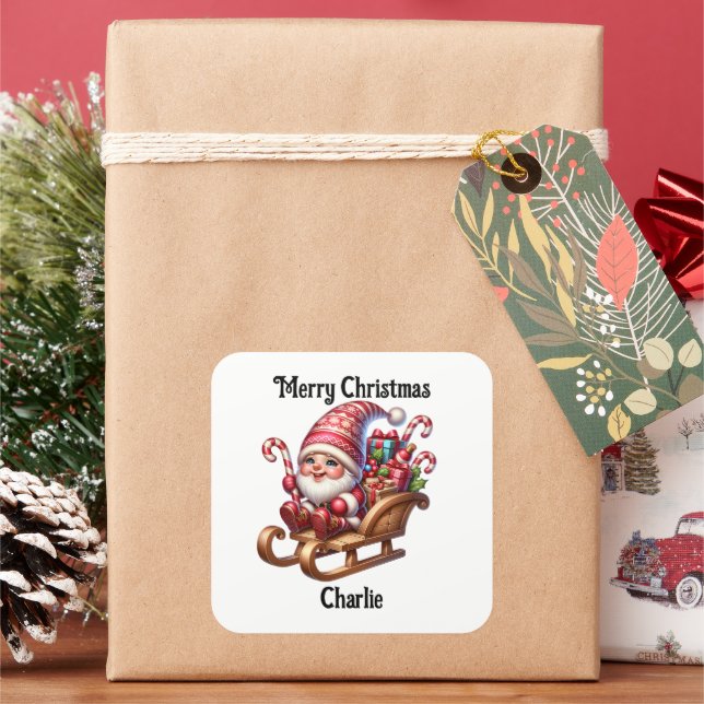Autocollant de gnome mignon pour les fêtes de Noël (vacances)