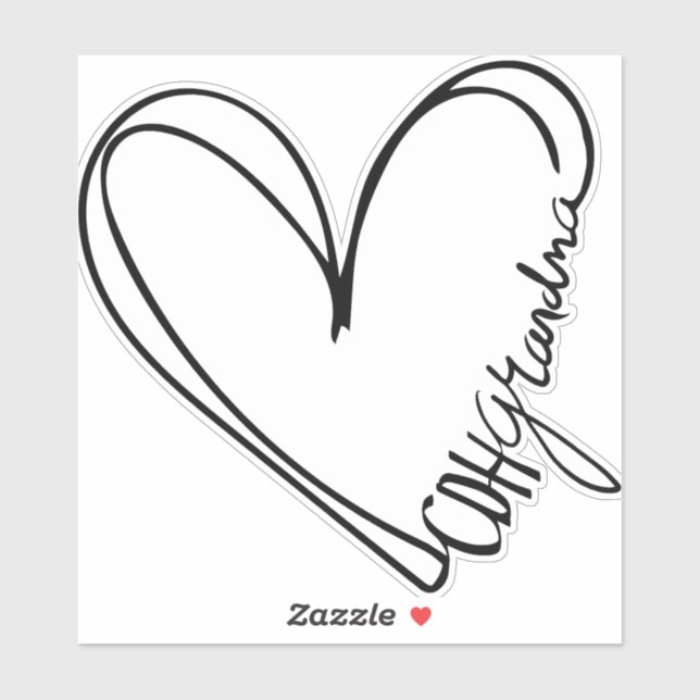 Autocollant de grand-mère CDH (Feuille)