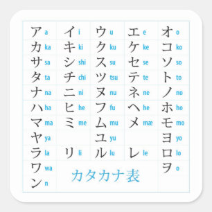Autocollant de graphique Katakana