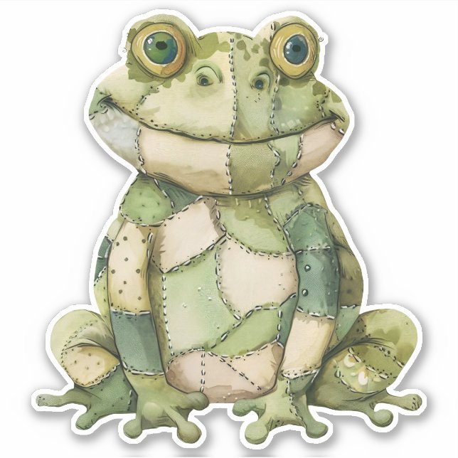 Autocollant de grenouille à raclettes (Devant)