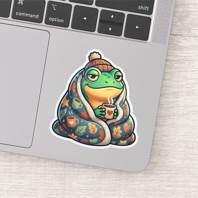 Autocollant de grenouille avec couverture conforta (Détail)