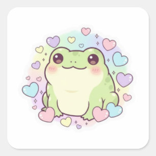 Autocollant de grenouille bébé mignonne Kawaii gre