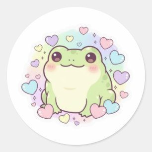 Autocollant de grenouille bébé mignonne Kawaii Gre
