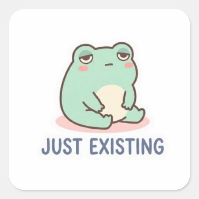 Autocollant de grenouille juste existante Mignon G (Devant)
