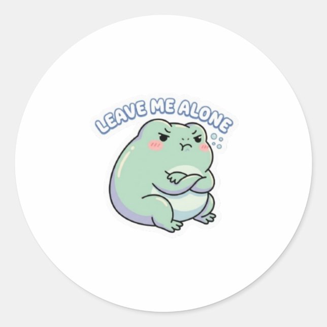 Autocollant de grenouille Laissez-moi tranquille M (Devant)