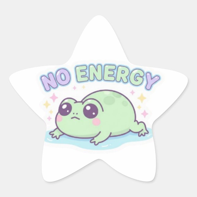 Autocollant de grenouille sans énergie Mignonne gr (Devant)