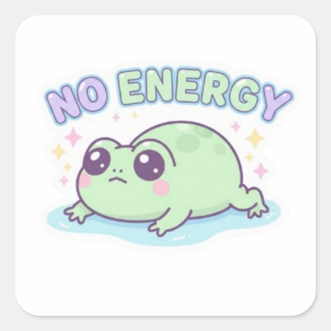 Autocollant de grenouille sans énergie Mignonne Gr (Devant)