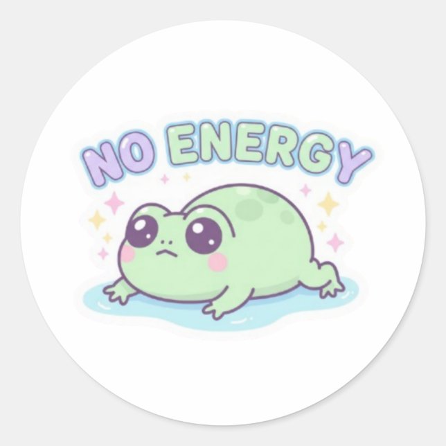 Autocollant de grenouille sans énergie Mignonne gr (Devant)