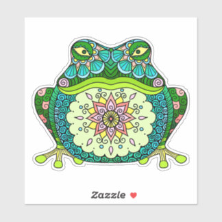 Autocollant de grenouille verte