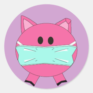 Autocollant de grippe de porcs