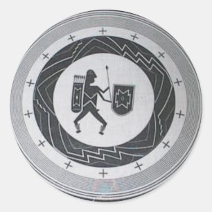 Autocollant de guerrier de Mimbres