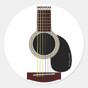Autocollant Mural Guitare électrique Rouge - Décalcomanie Vinyle Amovible - Décoration Musique