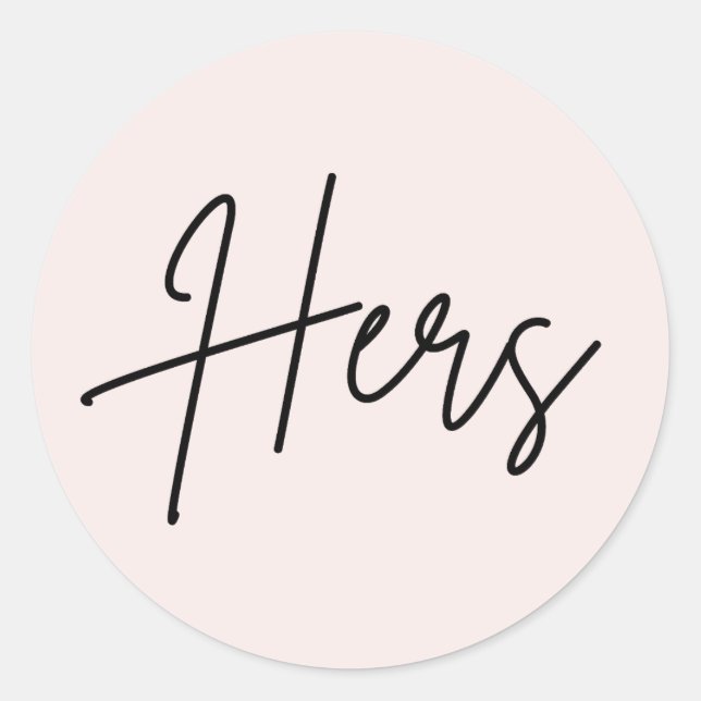 Autocollant de Hers rose pour sac de bienvenue mar (Devant)