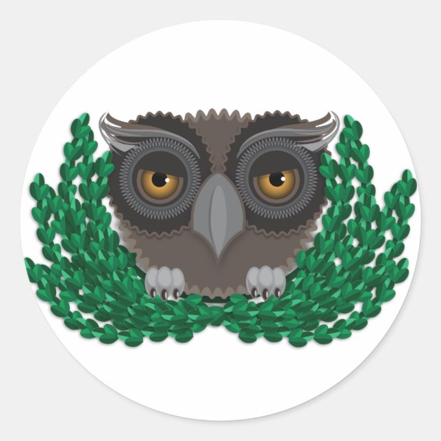 Autocollant de hibou (Devant)