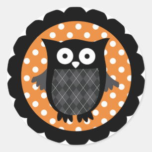 Autocollant de hibou d'Halloween