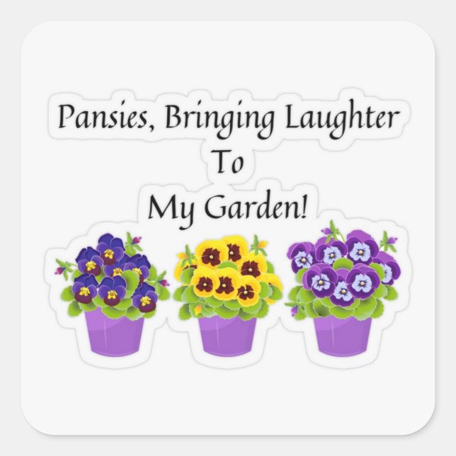 Autocollant de jardin de pensées fantaisistes (Devant)