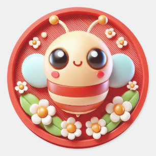 🐝 Autocollant de jardin floral abeille mignonne �
