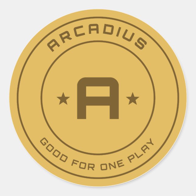 Autocollant de jeton de jeu Arcadius (Devant)