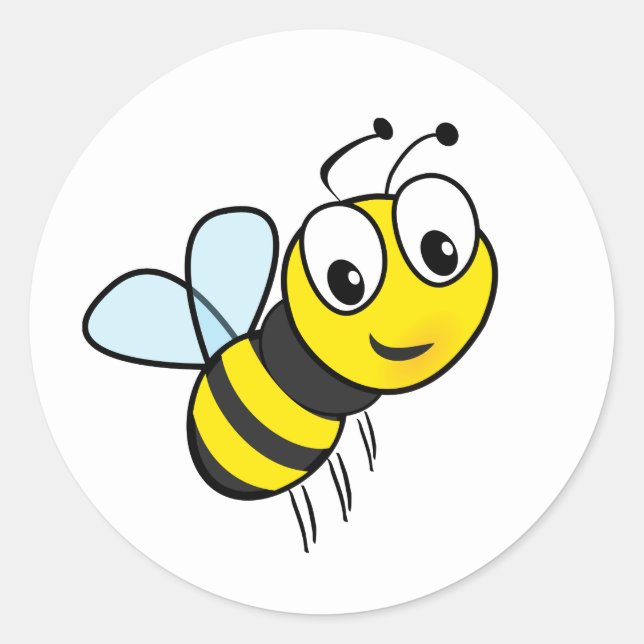 Autocollant de jolie abeille dessin animé (Devant)