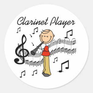 Autocollant de joueur de clarinette Stickers