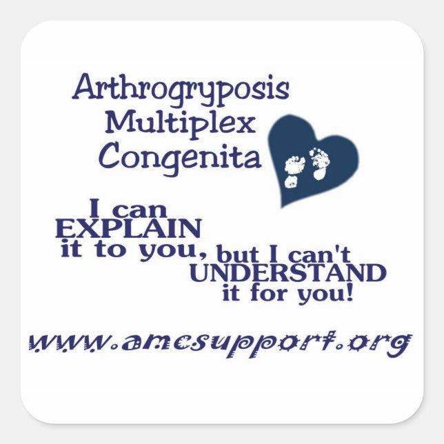 Autocollant de jour de conscience d'Arthrogryposis (Devant)