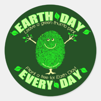 Autocollant de jour de la terre d'environnement