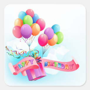 Autocollant de joyeux anniversaire