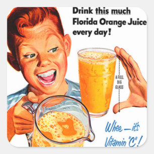 Autocollant de JUS d'ORANGE de BOISSONS