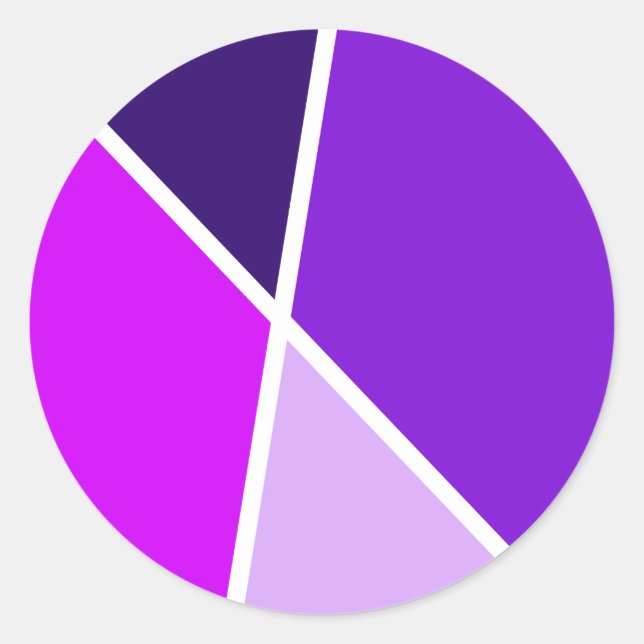 Autocollant de la collection de couleurs Purple Ja (Devant)
