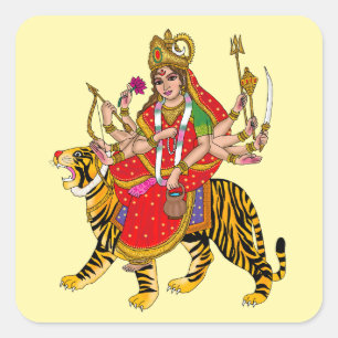 Autocollant de la déesse Chandraghanta
