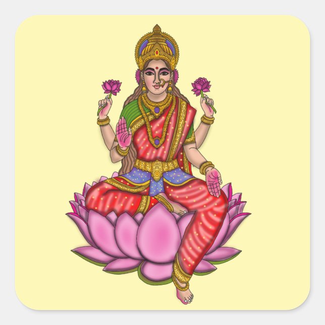 Autocollant de la déesse Lakshmi (Devant)