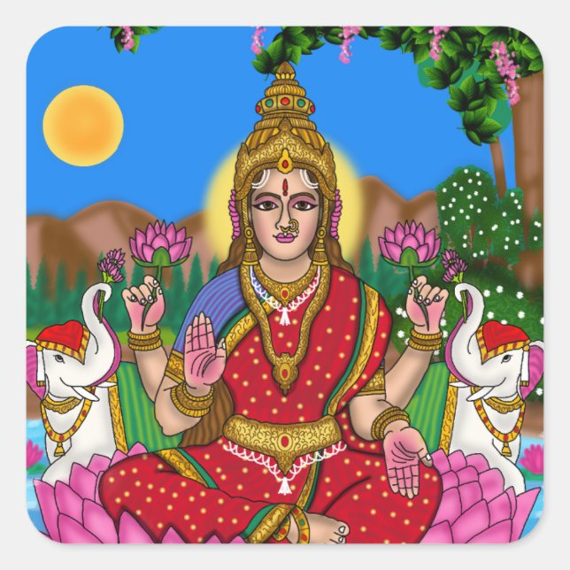 Autocollant de la déesse Lakshmi (Devant)