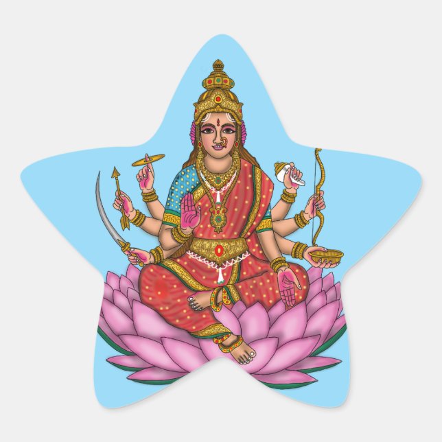 Autocollant de la déesse Lakshmi (Devant)