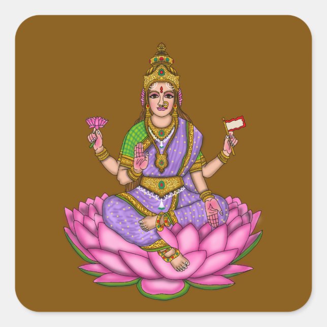 Autocollant de la déesse Lakshmi (Devant)