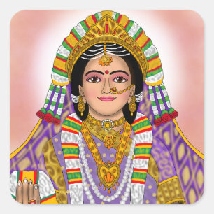 Autocollant de la déesse Radha