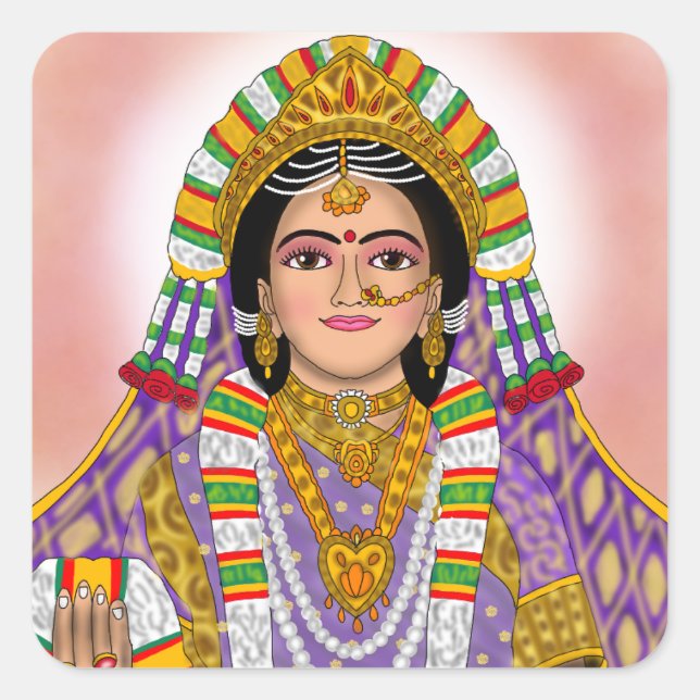 Autocollant de la déesse Radha (Devant)
