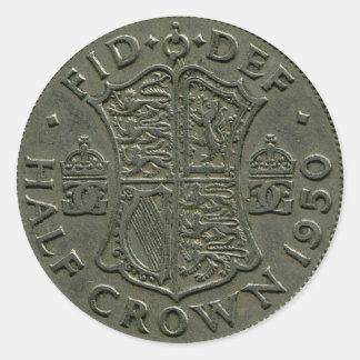 Autocollant de la demi-couronne britannique 1950