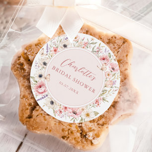 Autocollant de la douche de mariée Love Is In Bloo