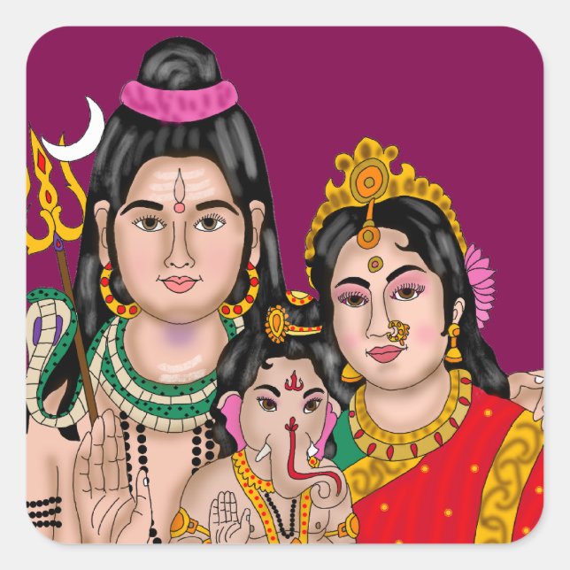 Autocollant de la famille de Shiva (Devant)