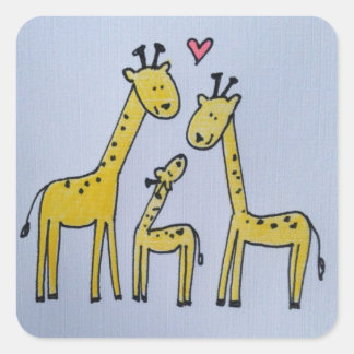 Autocollant de la famille Giraffe