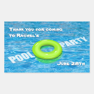 Autocollant de la fête de la piscine floatie verte
