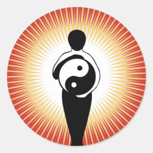 Autocollant de la figure Yin Yang